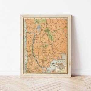 Mapa del Bronx, Nueva York, 1916 / Impresión artística