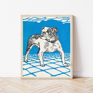 Bulldogge Porträt 1912 Illustration | Fine Art Druck