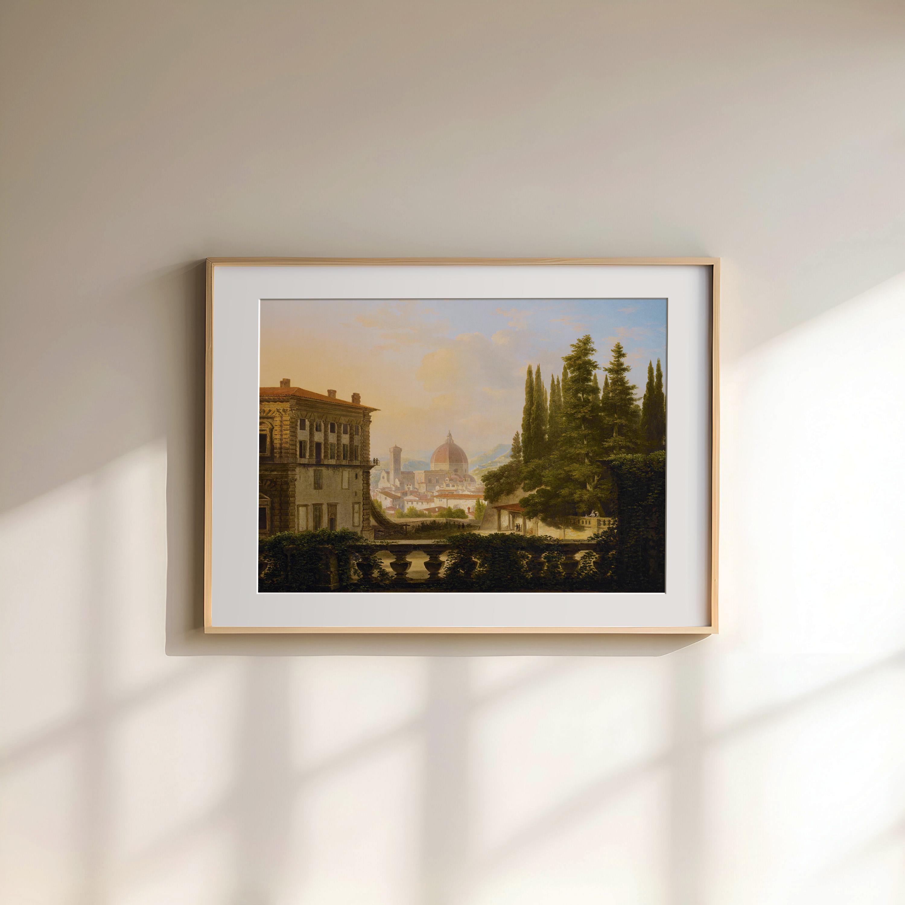 フィレンツェの街並み（イタリア） 1825年頃 油絵 | ファインアート