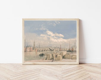 London England United Kingdom View Circa 1830 Watercolor Painting | Fine Art Print