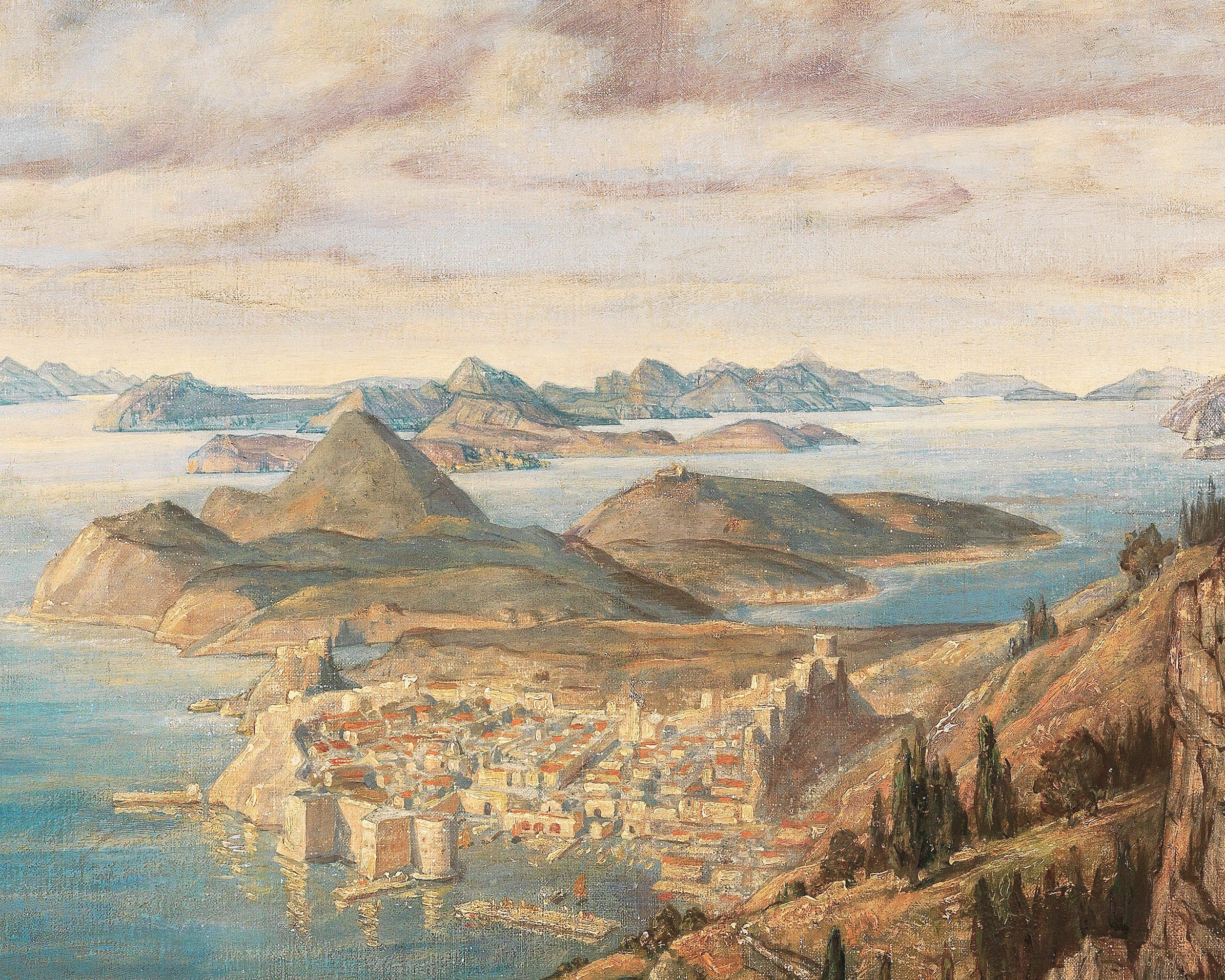 ドゥブロヴニクの風景（クロアチア） 1910年頃 油絵 | ファインアート