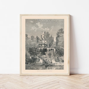 Giardino di Boboli Firenze Italia 1877 Incisione / Stampa artistica