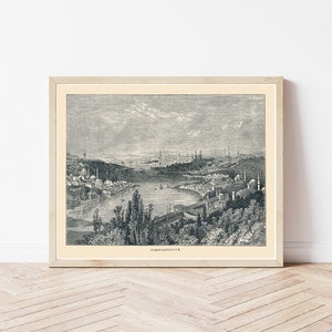 Istanbul Turkey View 1885 Engraving Illustration | Fine Art Print