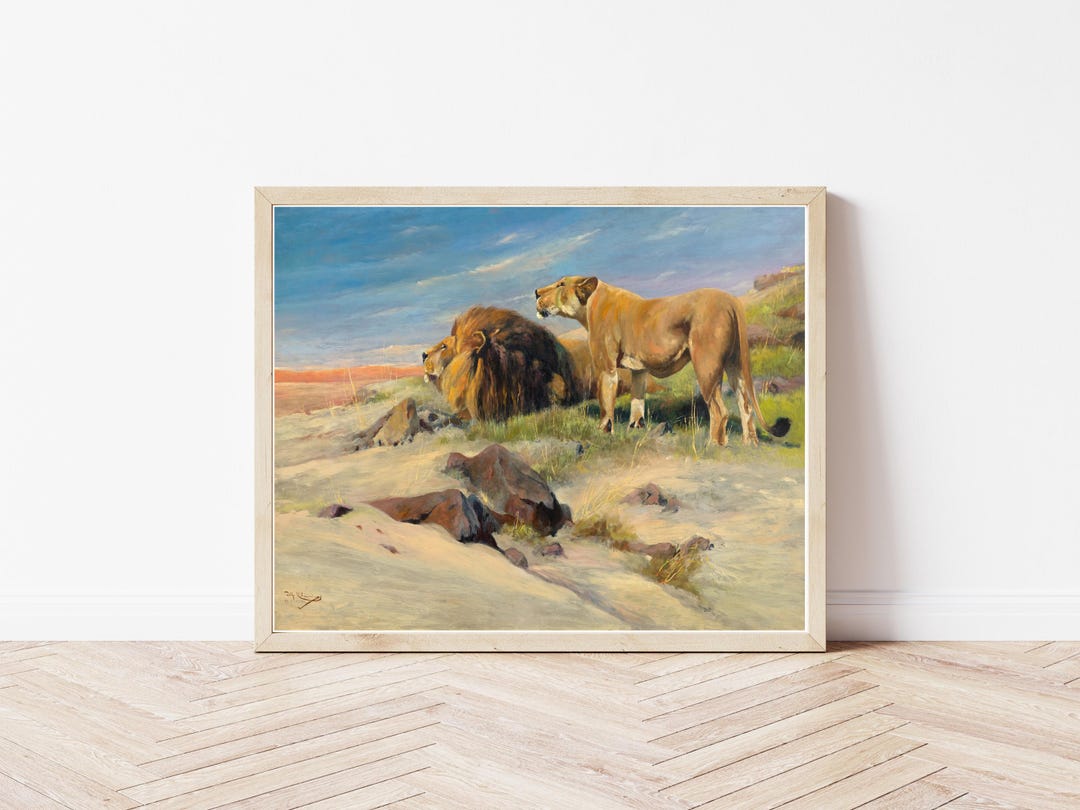 ライオンズ 1905 油絵 | ファインアートプリント - Etsy 日本