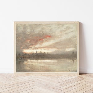Vue de Lucerne, Suisse et lac des Quatre-Cantons, vers 1875 Aquarelle | Impression d&#39;art