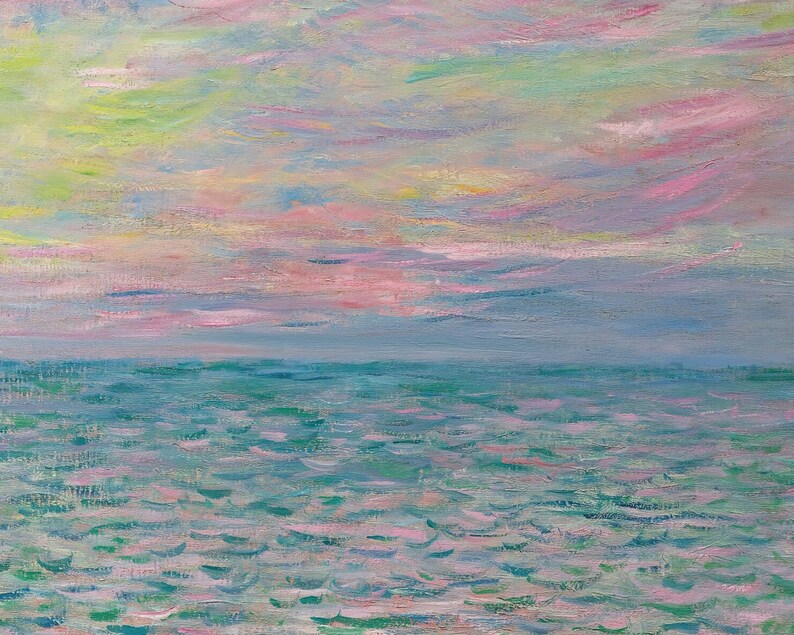 Impressionist Seascape 1882 Claude Monet Painting Fine Art Print image 3