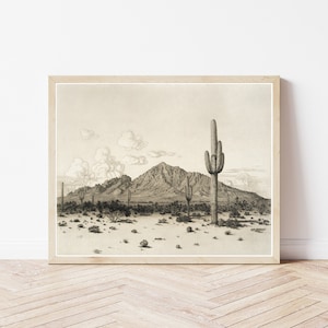 Phoenix Arizona Camelback Mountain 1926 Zeichnung | Fine Art Druck