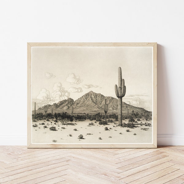 Phoenix, Arizona, Camelback Mountain, 1926, disegno / stampa artistica