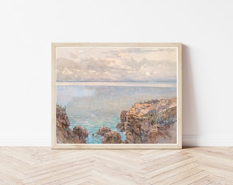 Coastal Landscape & Seascape 1926 Watercolor Painting | Fine Art Print