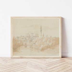 Vicenza Italy View 1804 Watercolor & Drawing Print  | Fine Art Print