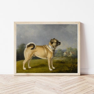 Pug Dog Portrait 1802 Oil Painting | Fine Art Print
