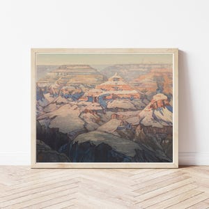 Grand Canyon National Park Arizona View 1925 Lithograph Illustration | Fine Art Print