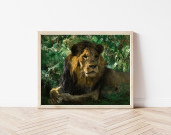 Lion Painting 1891 | Fine Art Print