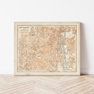 Los Angeles California 1909 Map | Fine Art Print
