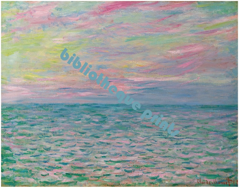 Impressionist Seascape 1882 Claude Monet Painting Fine Art Print image 2