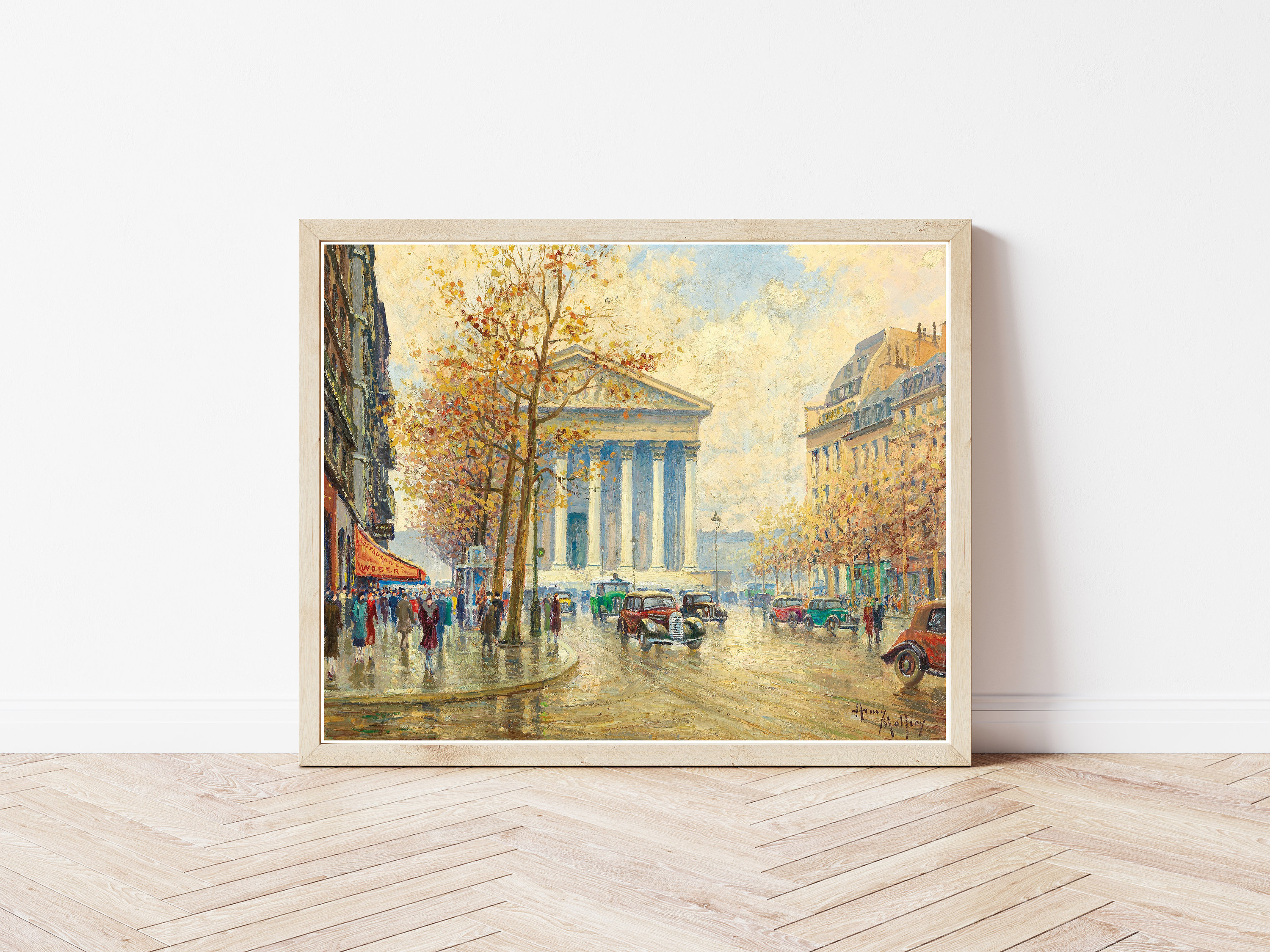 La Madeleine Paris France Circa 1930 Oil Painting | Fine Art Print