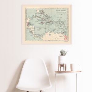 Caribbean 1927 Map Fine Art Print image 4