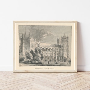 Westminster Abbey London England United Kingdom 1885 Engraving Fine Art Print