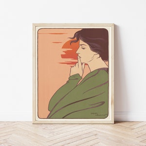 Art Nouveau Era 1897 Contemplative Poster | Fine Art Print