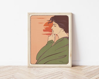 affiche contemplative de l'ère Art nouveau 1897 | Impression d'art