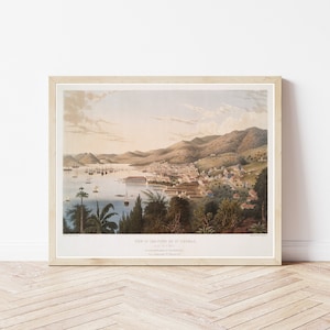 St Thomas Virgin Islands View 1843 Lithograph Illustration | Fine Art Print