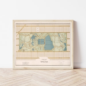 Central Park New York City 1875 Karte | Fine Art Druck