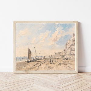 Brighton England United Kingdom View Circa 1825 Watercolor Painting | Fine Art Print