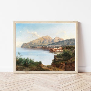 Sorrento Italy View Circa 1850 Oil Painting | Fine Art Print