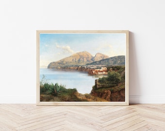 Sorrento Italy View Circa 1850 Oil Painting | Fine Art Print