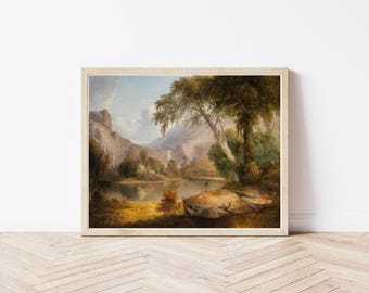 White Mountains New Hampshire Nature Scene 1836 Oil Painting | Fine Art Print