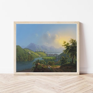 Lucerne Suisse Vue Vers 1825 Peinture | Impression d&#39;art