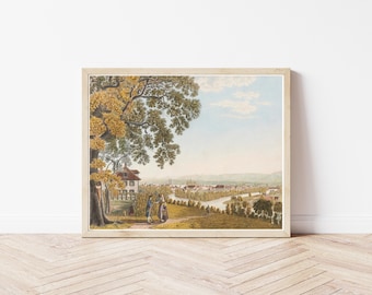 Zurich Switzerland View Circa 1800 Watercolor Painting | Fine Art Print