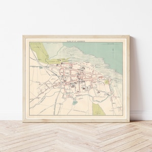St Andrews Scotland 1903 Map | Fine Art Print