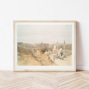 Cairo Egypt & Pyramids of Giza 1846 Illustration | Fine Art Print