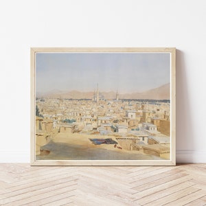 Damascus Syria View 1844 Watercolor Painting | Fine Art Print