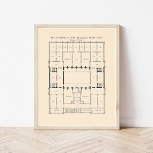 Plano del Museo Metropolitano de Arte, Museo Metropolitano de Arte, 1899, mapa/impresión de bellas artes