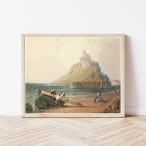 Mont Saint-Michel France View Circa 1875 Oil Painting | Fine Art Print