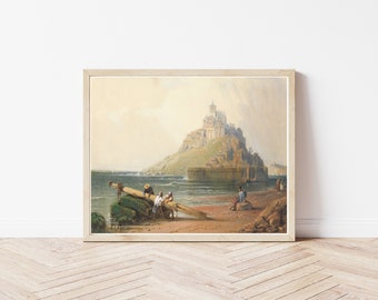 Mont Saint-Michel France View Circa 1875 Oil Painting | Fine Art Print