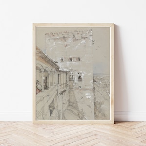 Alhambra Granada Spain 1835 Drawing | Fine Art Print
