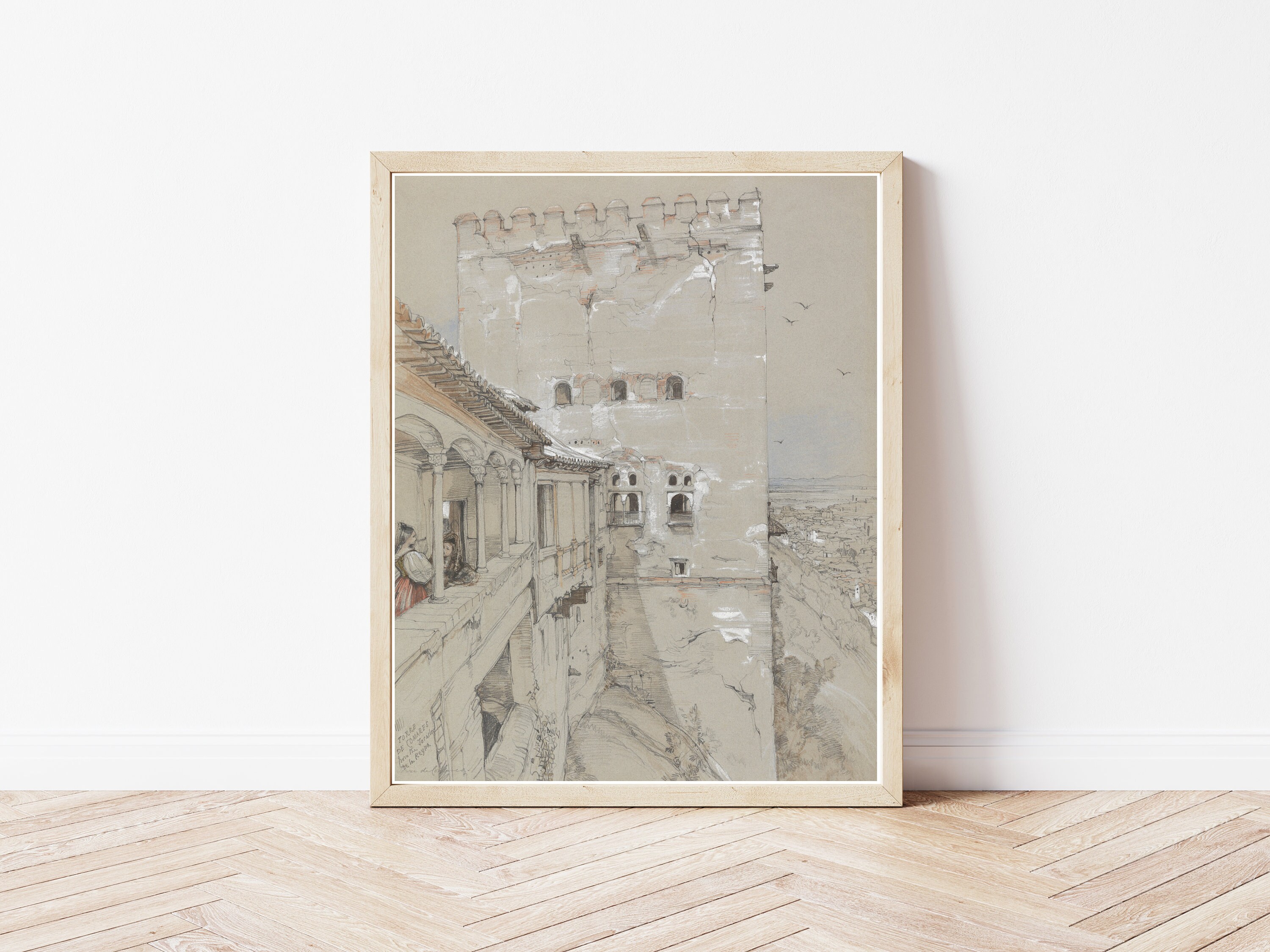 Alhambra Granada Spain 1835 Drawing | Fine Art Print