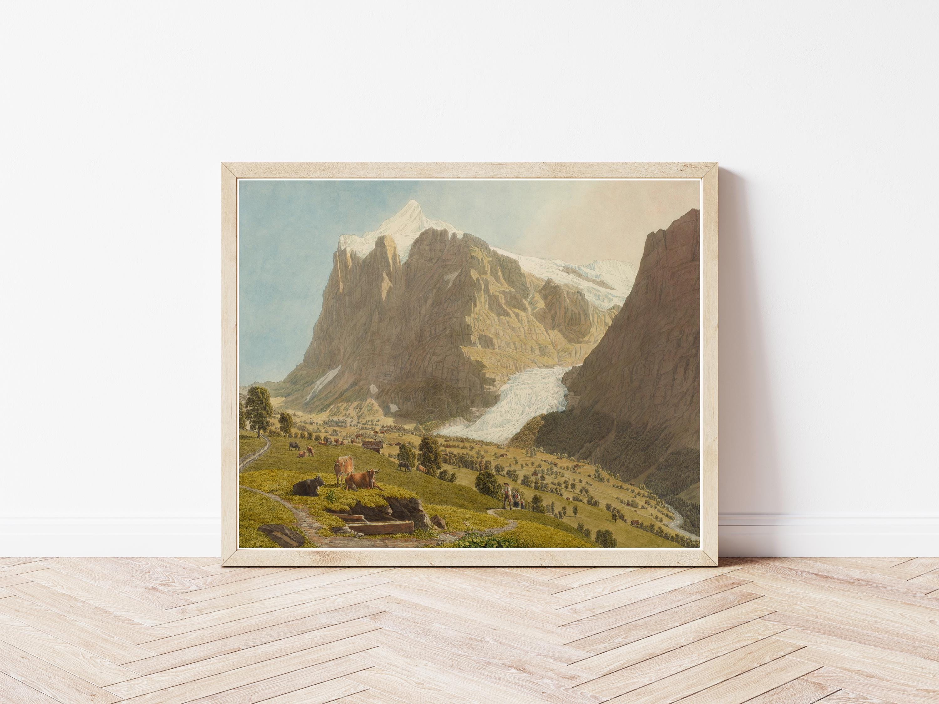 Grindelwald Switzerland & Wetterhorn Mountain Circa 1800