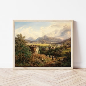 Innsbruck Österreich Sicht 1850 Ölbild | Fine Art Druck