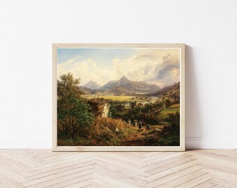 Innsbruck Austria View 1850 Oil Painting | Fine Art Print
