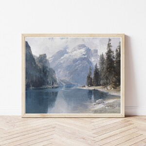 Pragser Wildsee or Lake Prags, Dolomites, South Tyrol Italy 1880 Oil Painting | Fine Art Print