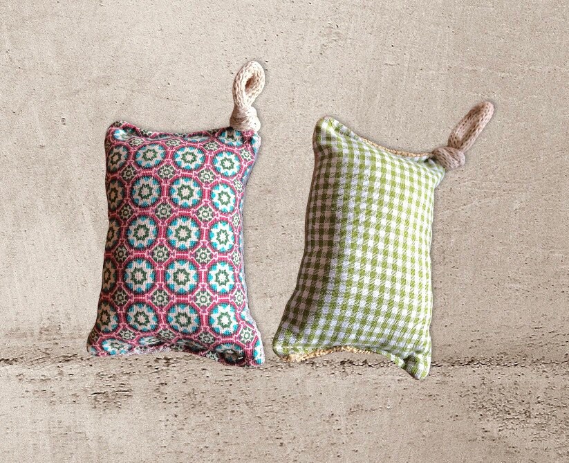 Lot de 2 Éponges Zéro Déchets Toile Éponge et Coton