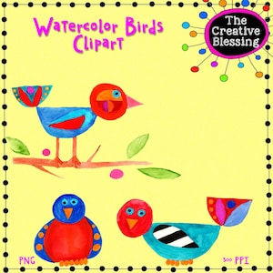 Watercolor Birds Clipart