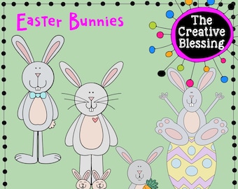 Osterhase Clip Art Digitale Aufkleber