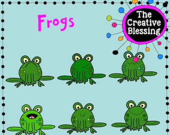 Hand Drawn Doodle Frog Clip Art PNG Images  Digital Stickers