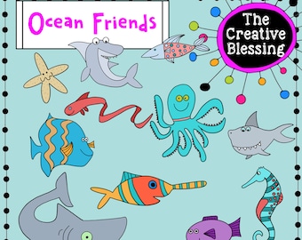 Ocean Fish Clip Art Digital Stickers