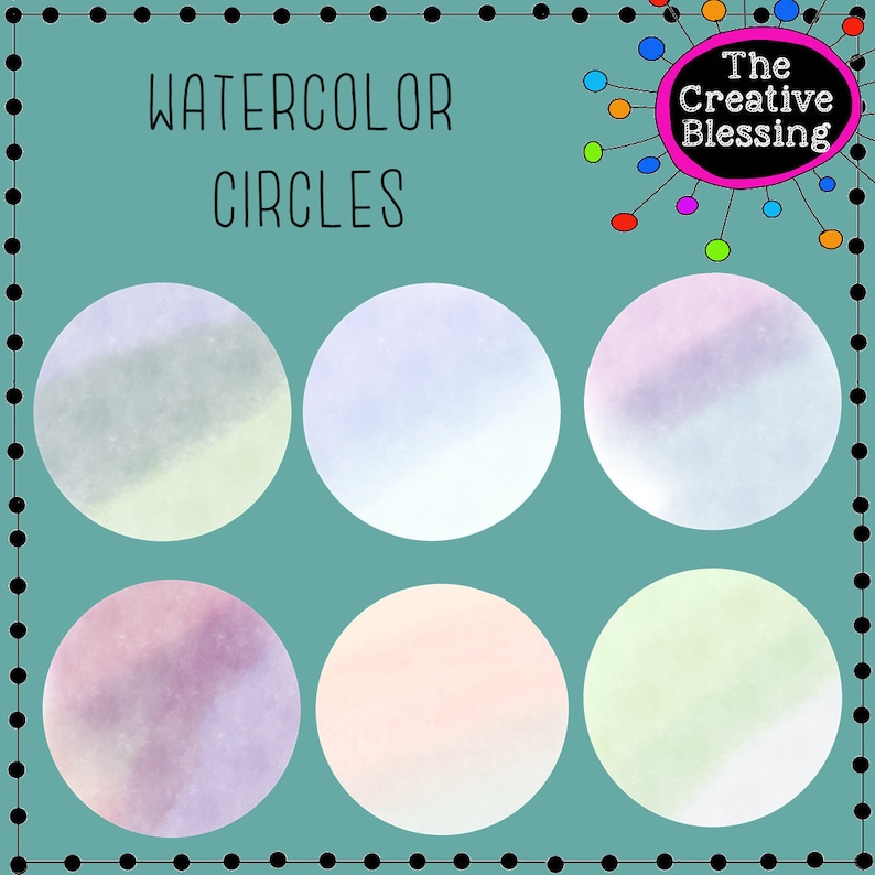 Watercolor Circles Clipart